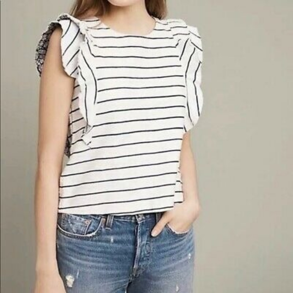 Anthropologie | Postmark ruffled top